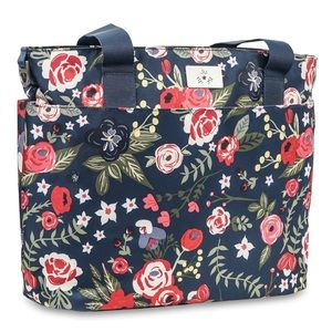 Ju-Ju-Be Tote Bag Blue Floral Red Encore Diaper Bag Satchel Travel Midnight Posy